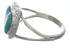 Genuine Sterling Silver Turquoise Heart Ring Size 7-1/2 EX42127